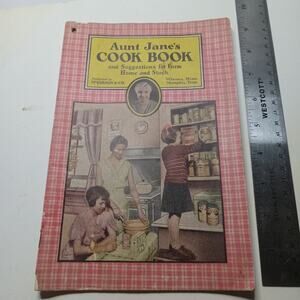 Aunt Jane's Cookbook Old Paperback Pamphlet Style Vintage Small